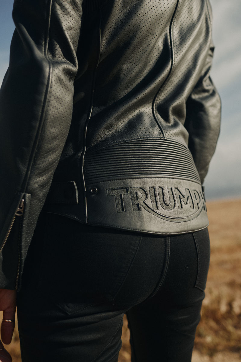 Braddan Womens Air Race Jacket Leather Triumph Motorcycles Clothing